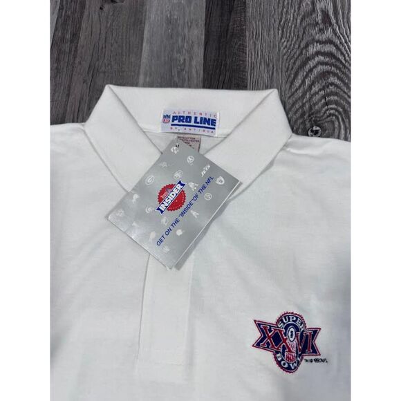 Size Large - VTG 90's Pro-Line By Antigua Super Bowl XXVI Polo Deadstock NWT - Picture 4 of 5